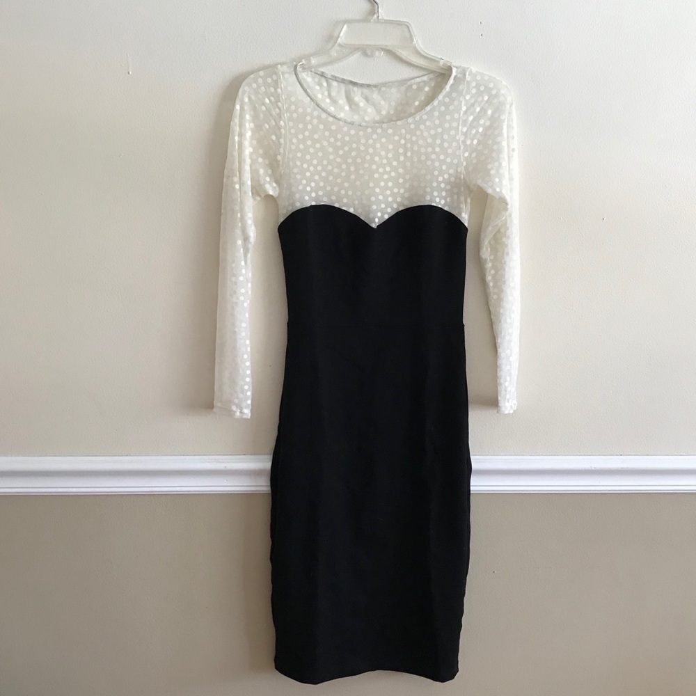 Black & White American Apparel Belle du Jour Dress